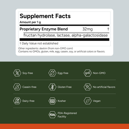 FODZYME® Home Kit Digestive Enzymes for Gut Health, Relief for Bloating, Gas, Constipation, Diarrhea