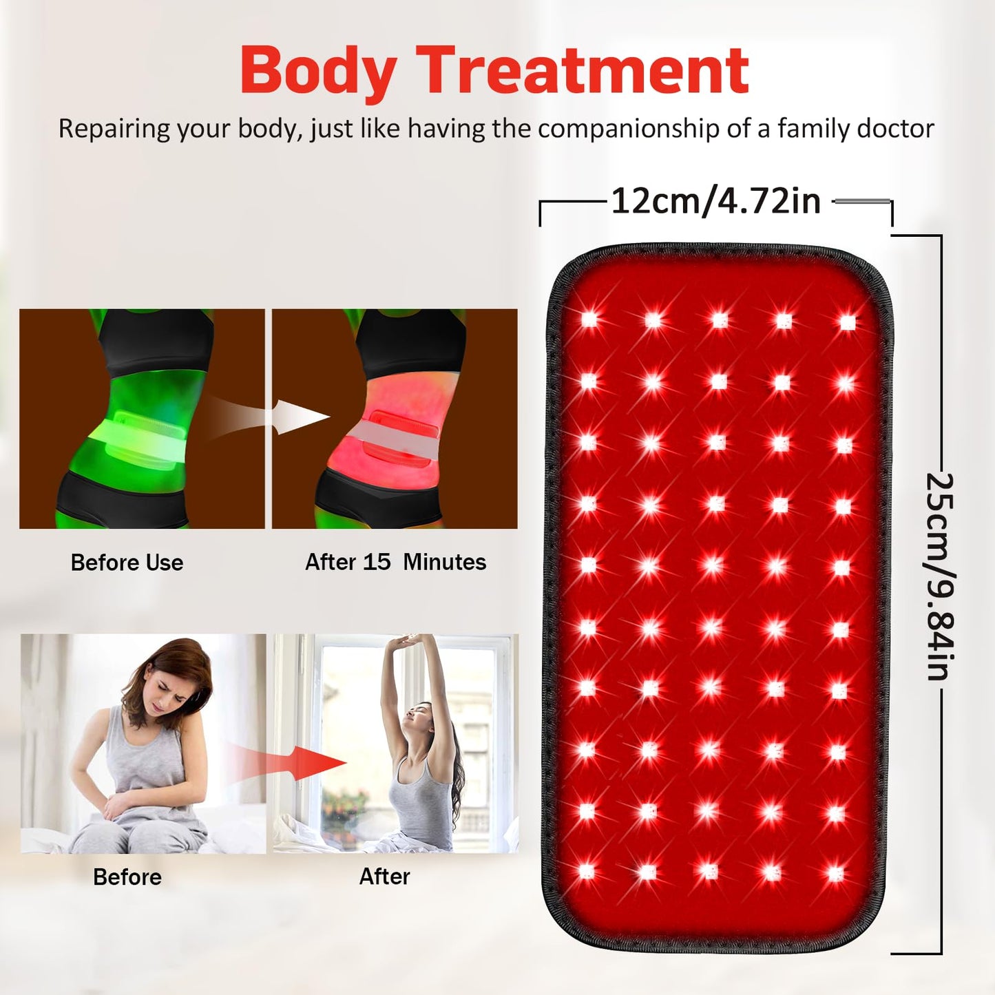 Red Light Therapy Belt, Infrared Light Therapy for Body, Wearable Wrap with Timer GMOWNWBuy Supplements Australia