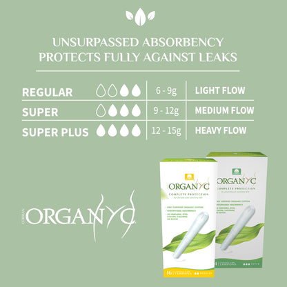 Organyc 100% Certified Organic Cotton Tampons - Cardboard Applicator, Free from Chlorine, Perfumes OrganycBuy Supplements Australia