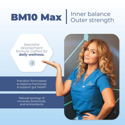 Michelle Peiret BM10 Max | Boron Supplement for Men & Women | Boron Complex with Zinc, Biotin 10,000 mcg, MSM, Silica, Saw Palmetto | Hair Skin & Nails + Trace Mineral Support | 60 Veg Capsules Michelle PeiretBuy Supplements Australia