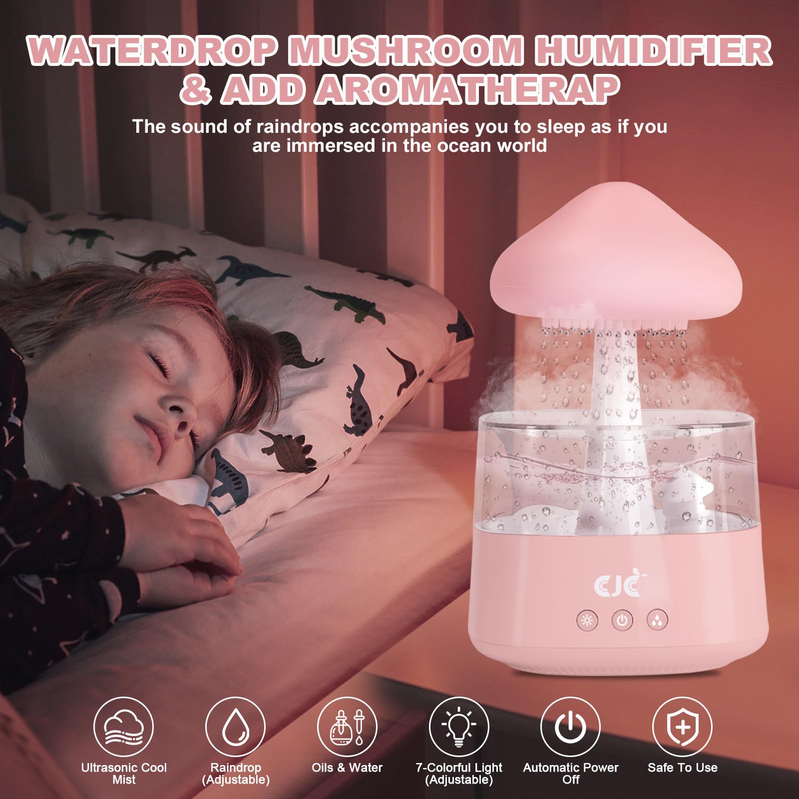 Humidifiers for Bedroom, 7 Color-Changing Led Night Lights, Aromatherapy Essential Oil cjcBuy Supplements Australia