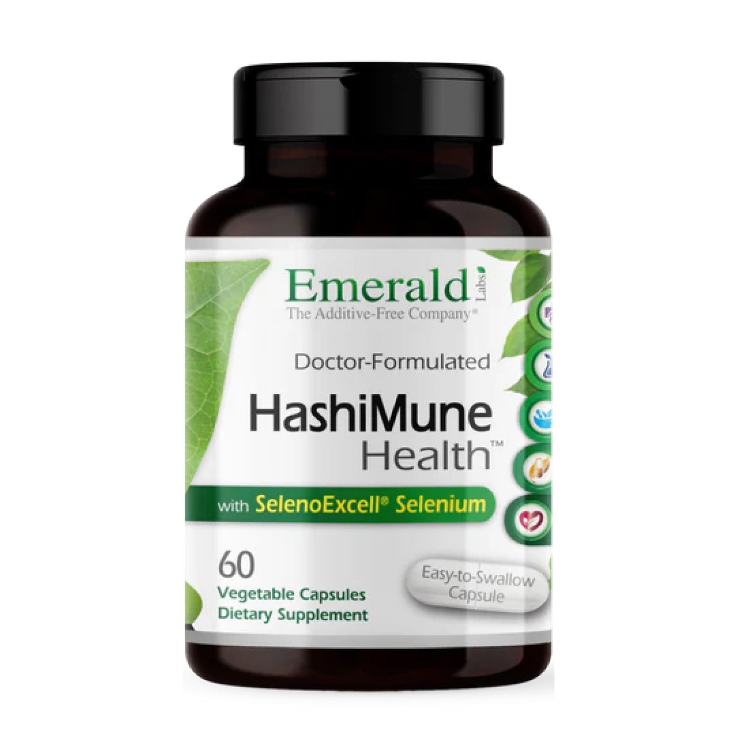 Emerald Labs HashiMune Health - Vegan Thyroid & Immune Support Supplement - Includes SelenoExcell Selenium & Myo-Inositol - 60 Vegetable Capsules (30-Day Supply) EMERALD LABSBuy Supplements Australia