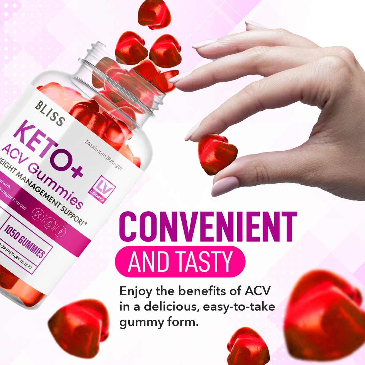 5 Pack - Bliss Keto ACV Gummies Advanced Weight Loss, Bliss ACV Active Gummies LIVORKABuy Supplements Australia