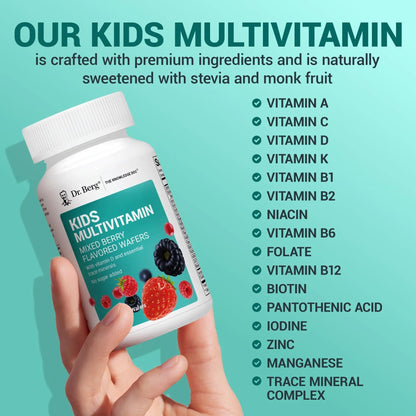 Dr. Berg Kids Chewable Multivitamins (NOT Sweetened w/Sugar) - Daily Multivitamin for Kids That Includes 20 Nutrients & Trace Mineral Complex Dr. Berg NutritionalsBuy Supplements Australia
