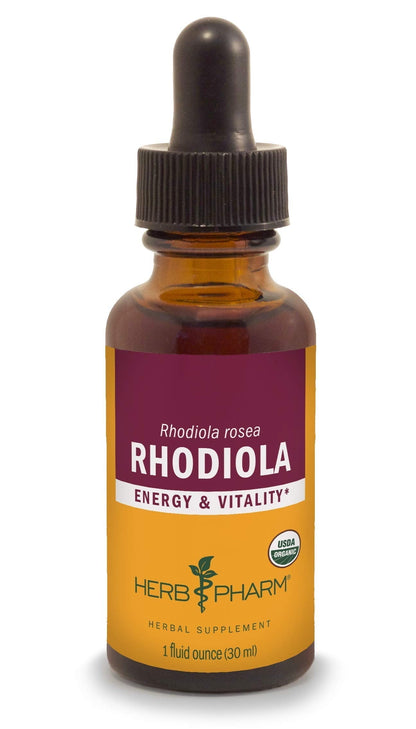 Herb Pharm Certified Organic Rhodiola Root Extract for Energy, Endurance and Stamina