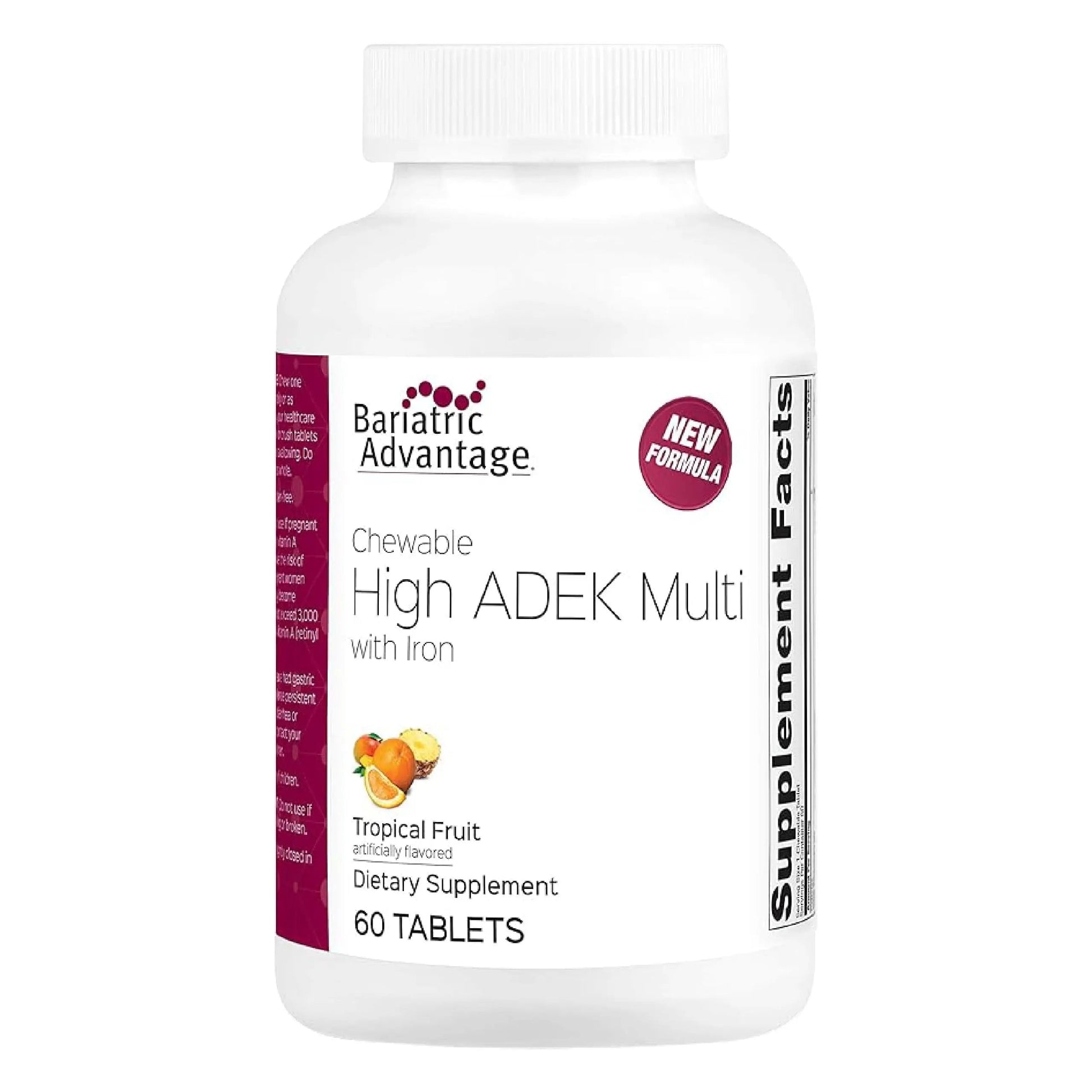 Bariatric Advantage Chewable High ADEK with Iron - for Bariatric Patients - High Potency Vitamin A, D, E & K - Includes B-Vitamins Bariatric AdvantageBuy Supplements Australia