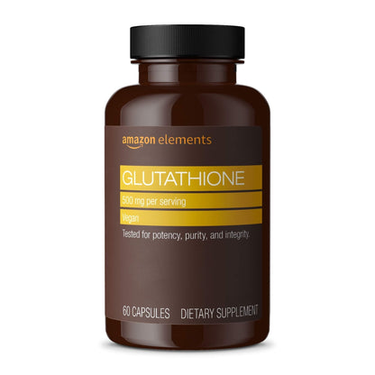 Amazon Elements Glutathione, Vegan, 500mg per Serving, 60 Capsules Amazon ElementsBuy Supplements Australia