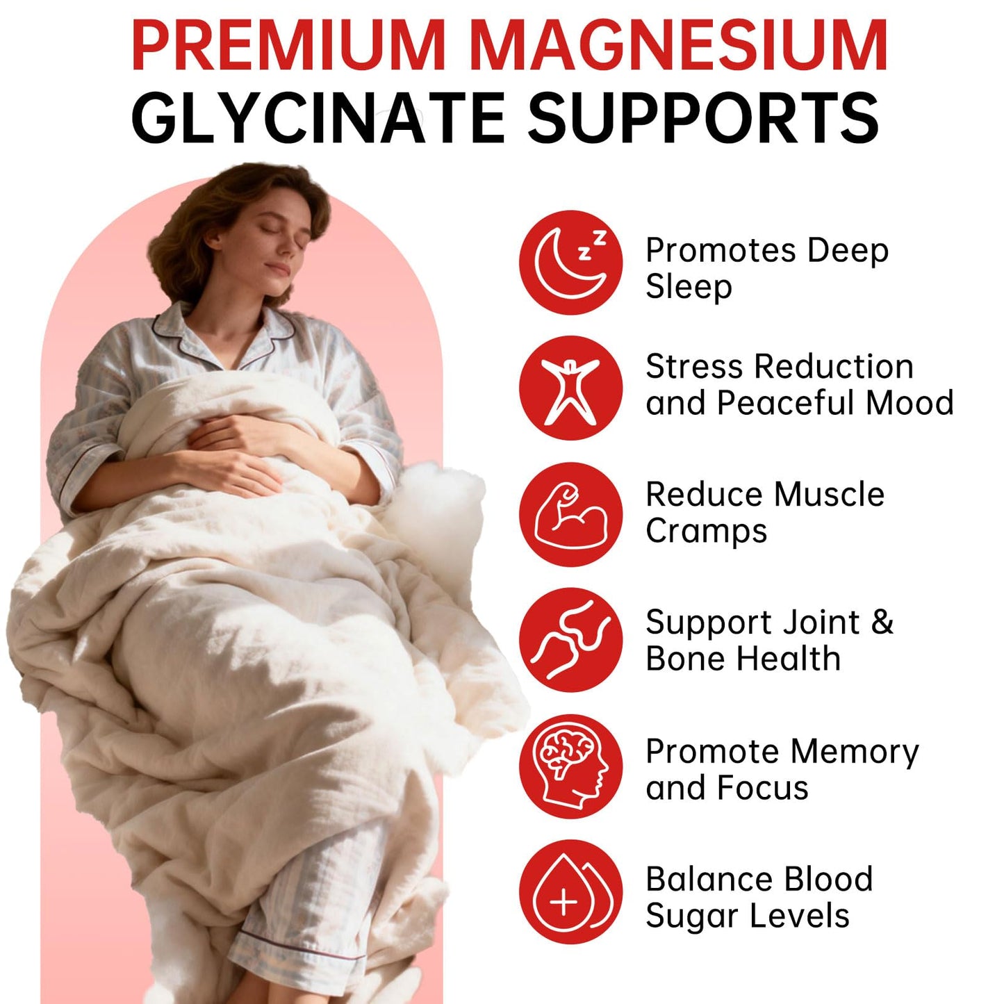 Magnesium Glycinate Gummies 500mg – Sugar Free Magnesium Gummies for Sleep, Stress, Muscle & Nerve Support – for Adults & Kids 4+, Vegan, No Melatonin