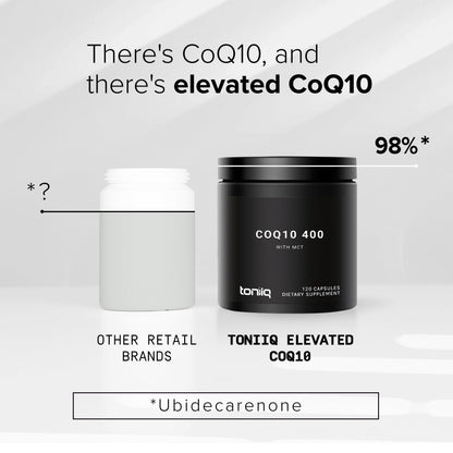 Ultra High Purity CoQ10 400mg - 98% Purified Third-Party Tested CoQ10 Supplement ToniiqBuy Supplements Australia