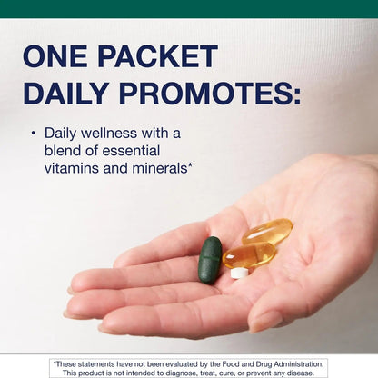 Metagenics Wellness Essentials Daily Packs - Multivitamin & Omega-3 Packets with Vitamins A, C, D, E & B - Supports Heart, Brain, Immune & Bone Health Metagenics