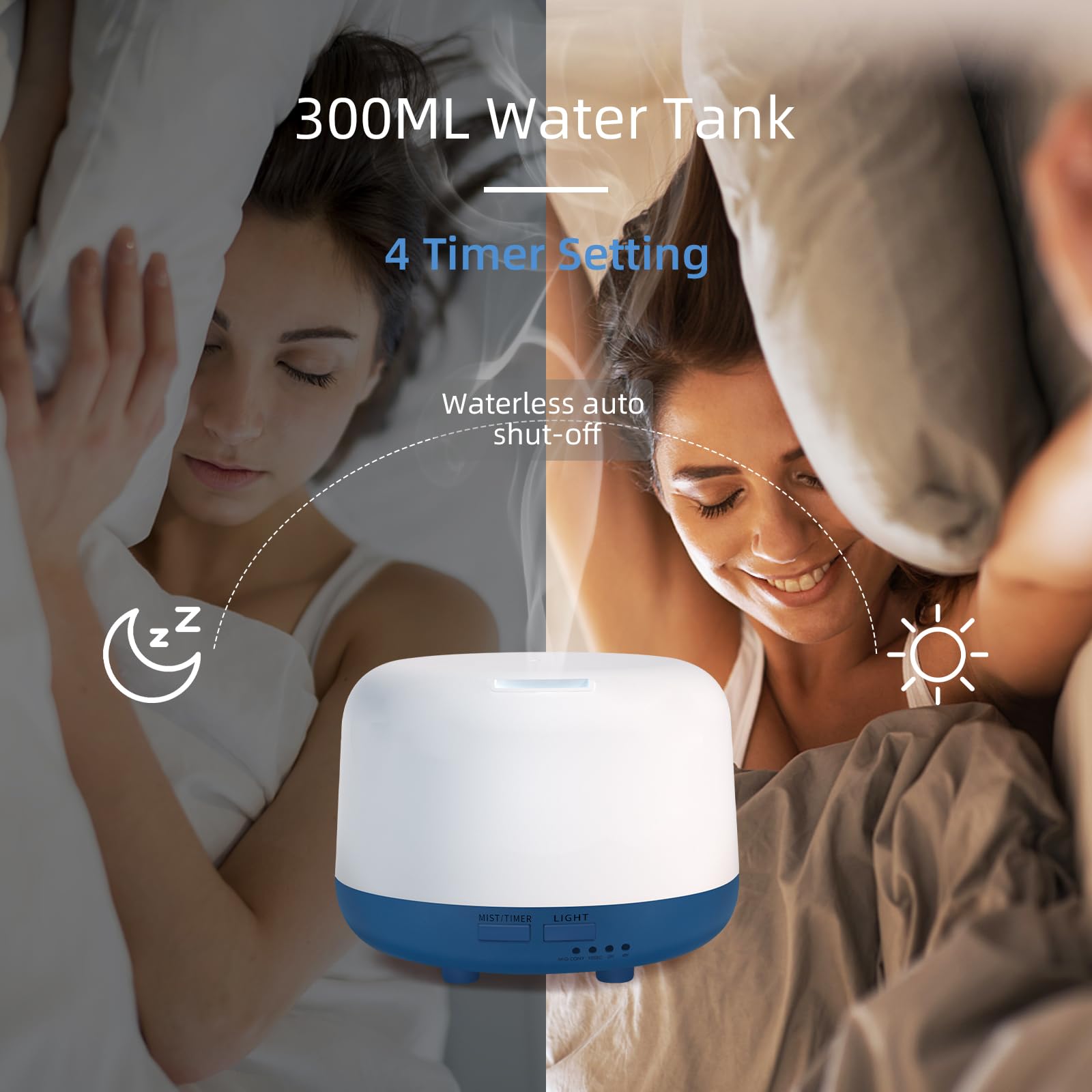 Marchred 300ML Essential Oil Diffuser with Remote Control, 7 LED Color Changing Light MarchredBuy Supplements Australia