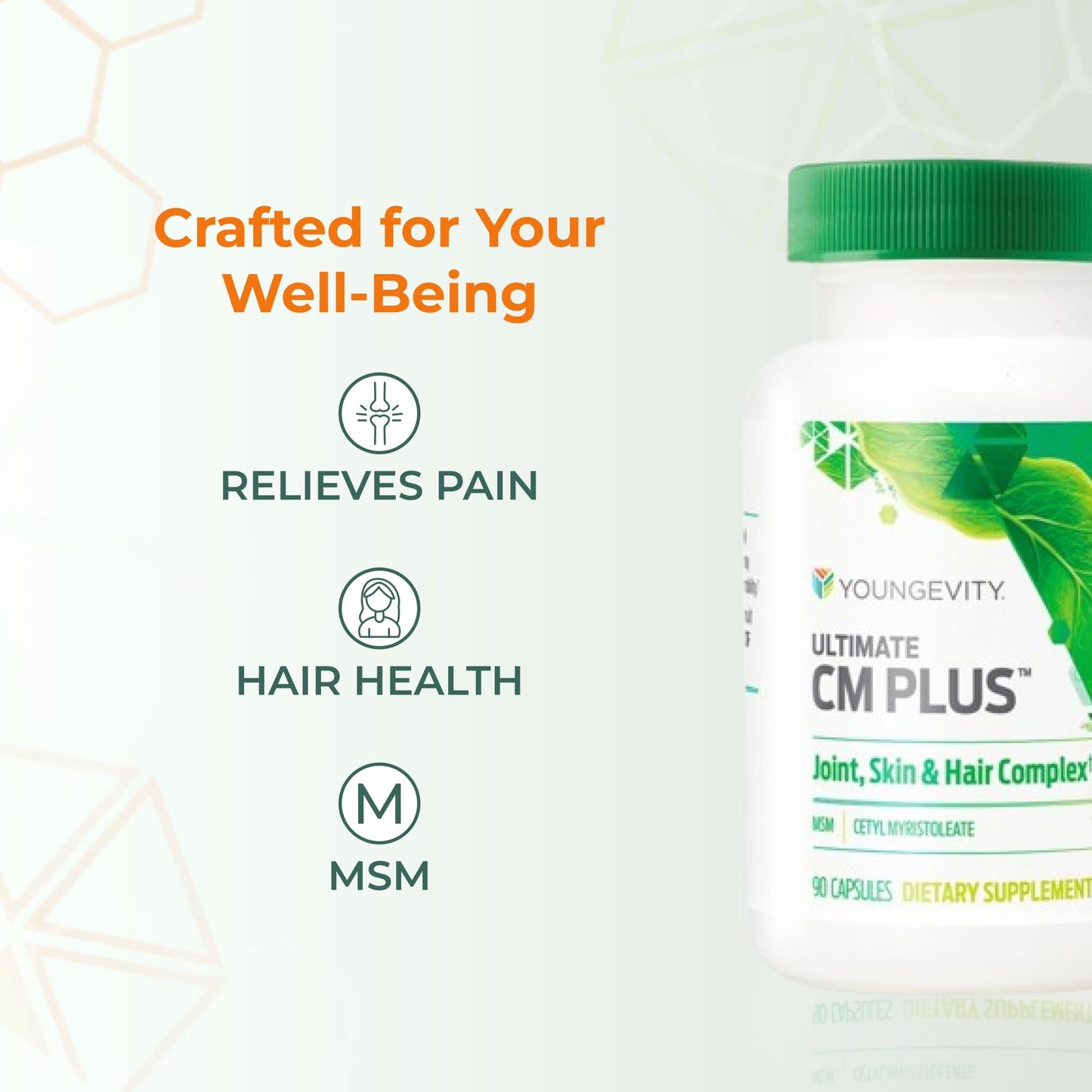 Youngevity Ultimate CM Plus™ - Patented Bone Health Supplement MSM & Cetyl Myristoleate - Muscle and Bone Health Complex - (90 Capsules) YoungevityBuy Supplements Australia