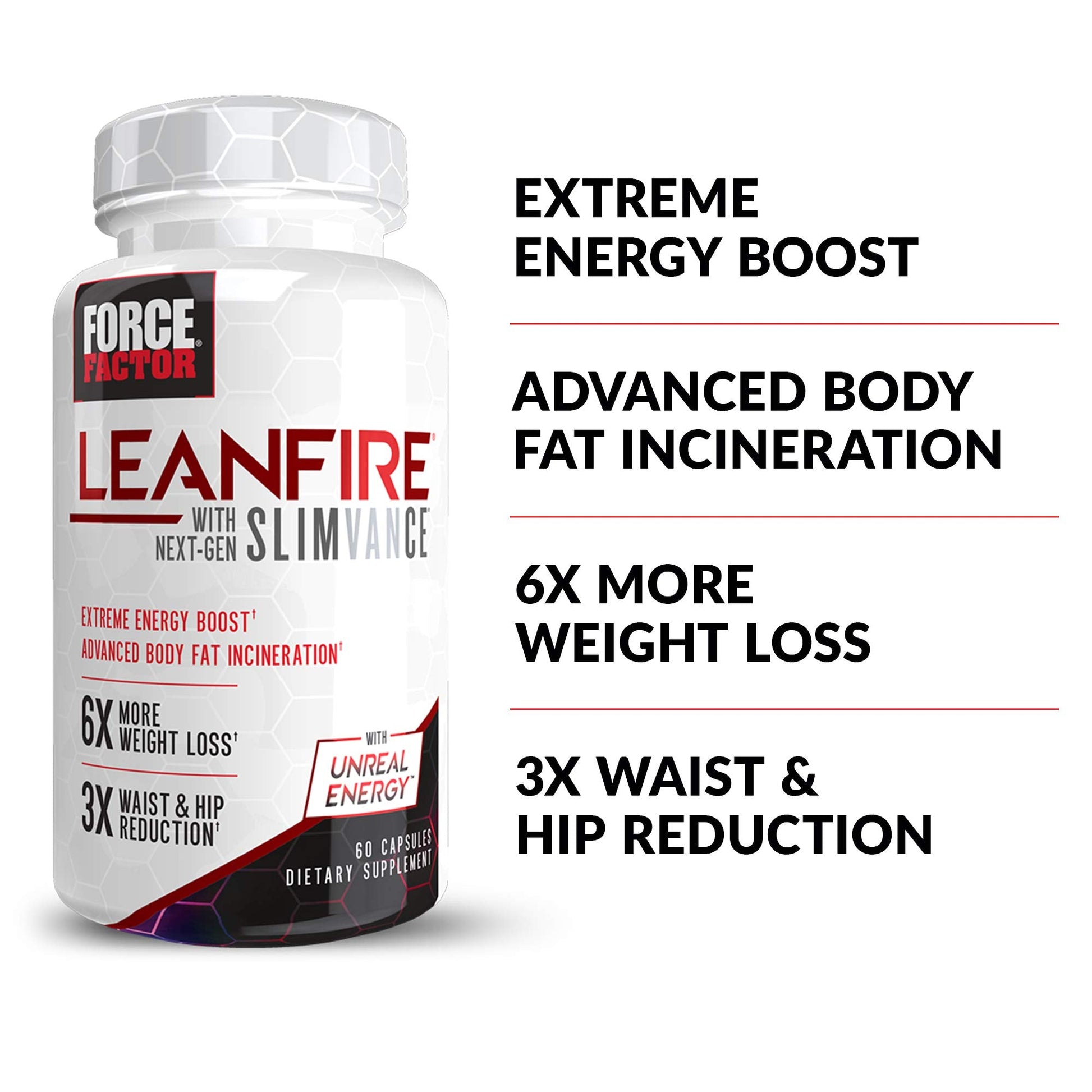 FORCE FACTOR LeanFire with Next-Gen SLIMVANCE Advanced Thermogenic Fat Burner Force FactorBuy Supplements Australia