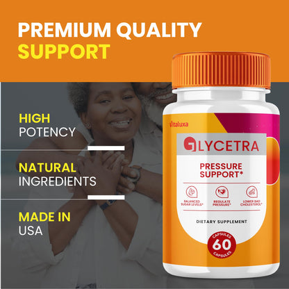 (2 Pack) Glycetra Capsules, Glycetra Blood Support Supplement Advanced Formula Premium Blend All Natural Balance Flow, Glicetra Pills Maximum Strength Glycogen Support Health Wellness Review (120 Ct) VitaluxaBuy Supplements Australia