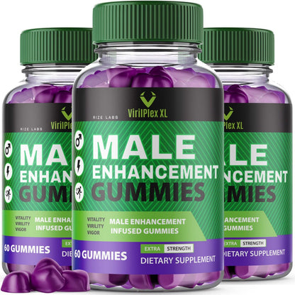 rize labs VirilPlex XL Male Performance Gummies, Premium Formula for Health and Well-Being for Men, Gummys to Deliver Maximum Performance Benefits - Pack of 3(180 Gummies) rize labsBuy Supplements Australia