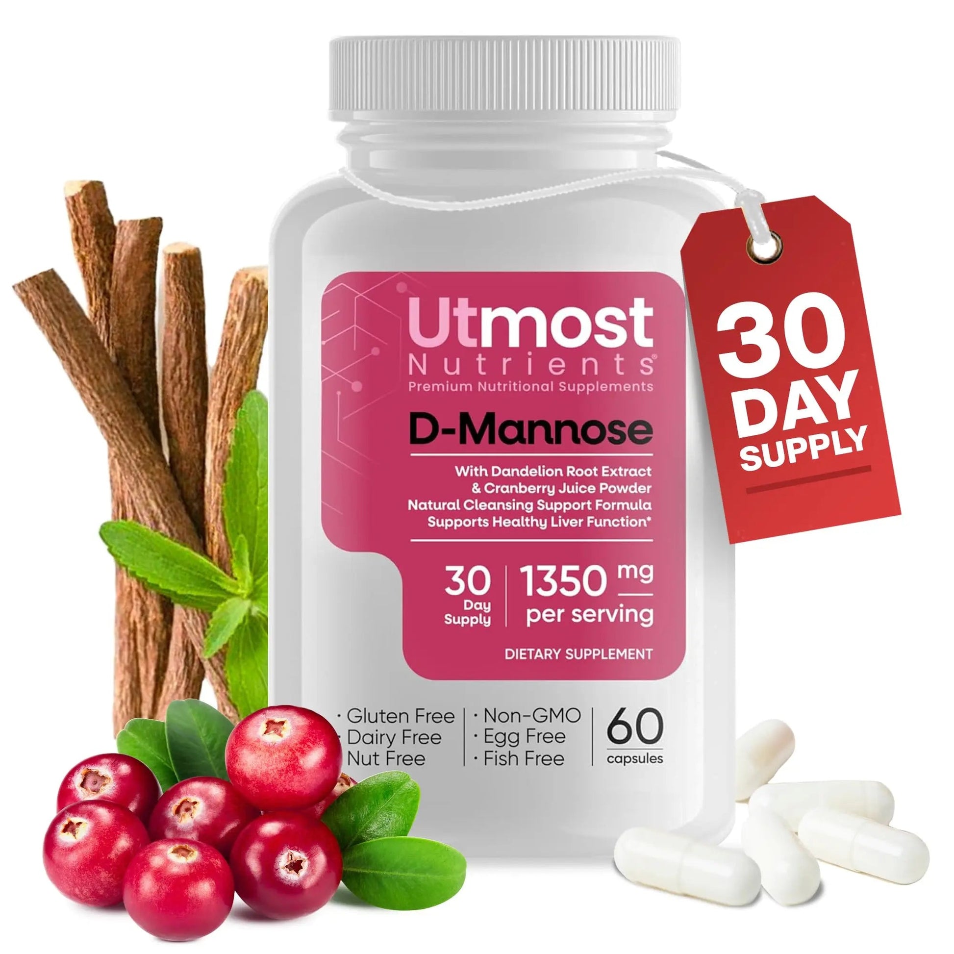 Utmost Nutrients Urinary Defense D-Mannose Supplement - Urinary Health for Women - Optimized Clinical Strength Formula Cleanses, Flushes and Rebuilds The Urinary System Utmost NutrientsBuy Supplements Australia