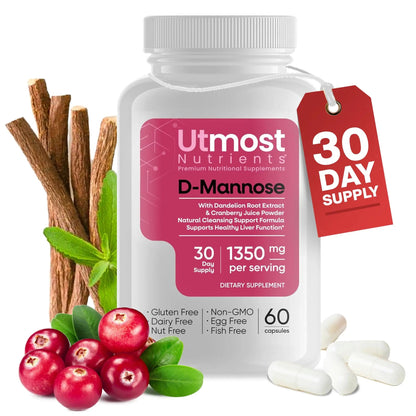 Utmost Nutrients Urinary Defense D-Mannose Supplement - Urinary Health for Women - Optimized Clinical Strength Formula Cleanses, Flushes and Rebuilds The Urinary System Utmost NutrientsBuy Supplements Australia