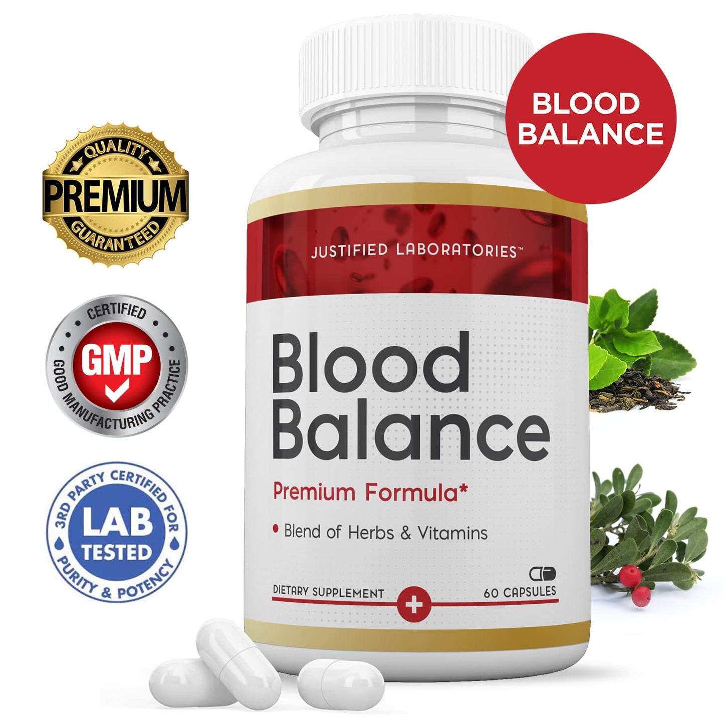 (2 Pack) Blood Balance Advanced Formula 688MG Supplement Pills 120 Capsules Justified LaboratoriesBuy Supplements Australia