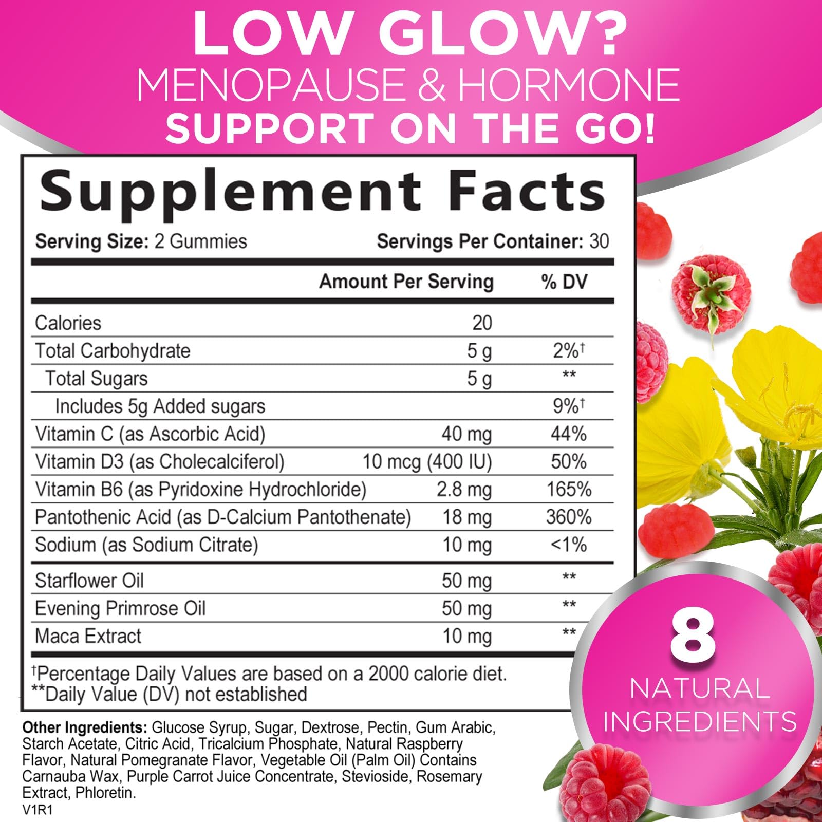 Nature's Glow Menopause Relief Vitamin Gummy for Women - Effective Menopause Nature's GlowBuy Supplements Australia