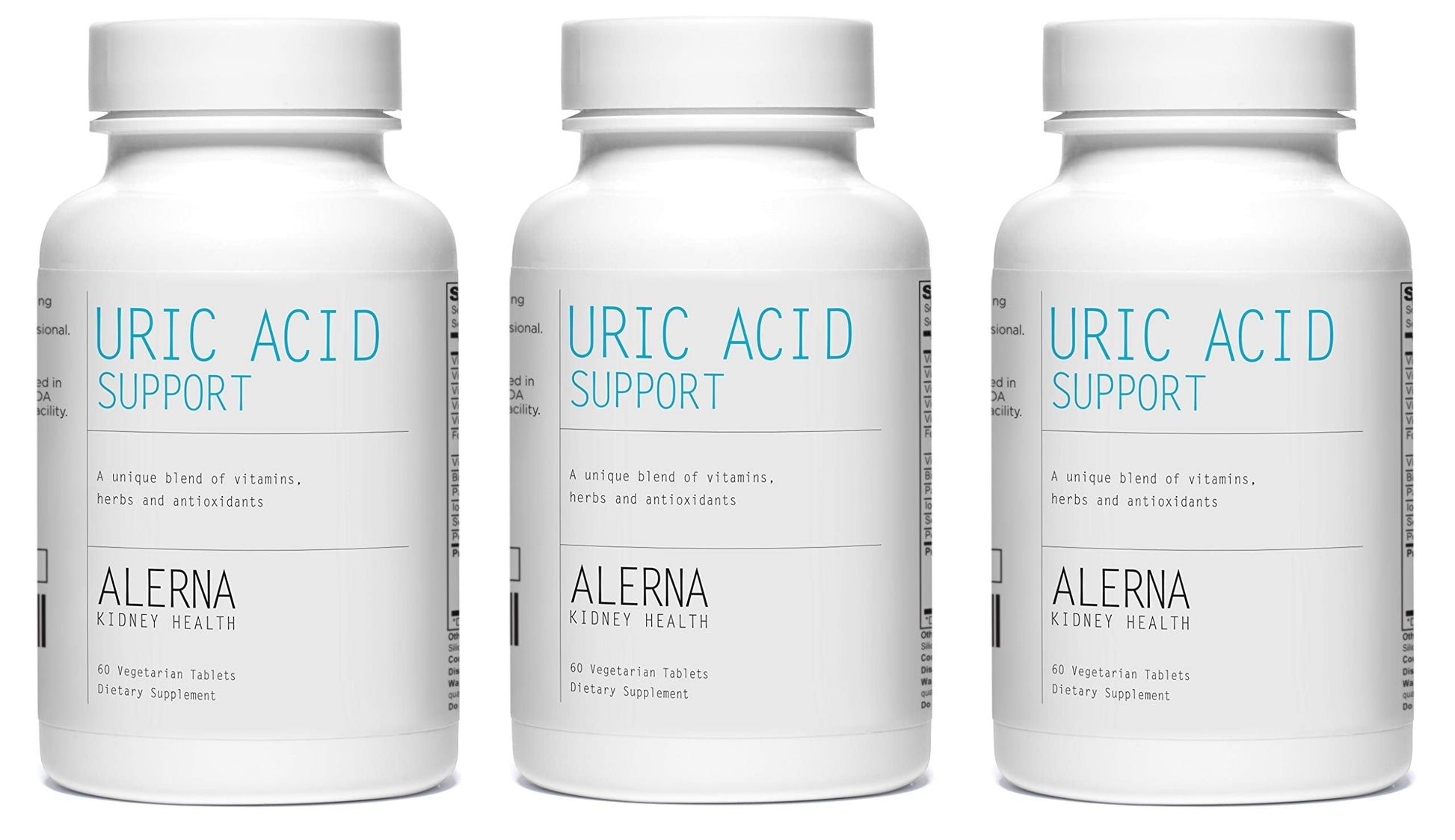 Alerna Kidney Health Uric Acid Support Supplement – Tart Cherry, Celery Seed, Turmeric, Quercetin – 60 Vegetarian Tablets (Pack of 3) Alerna Kidney HealthBuy Supplements Australia