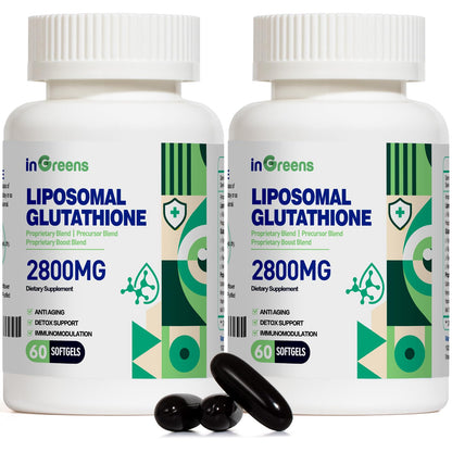inGreens 2800 MG Liposomal Glutathione Supplement, Detoxifying & Immune, Aging Defense, Energy, Glutathione Unique Formulation Reduced inGreensBuy Supplements Australia
