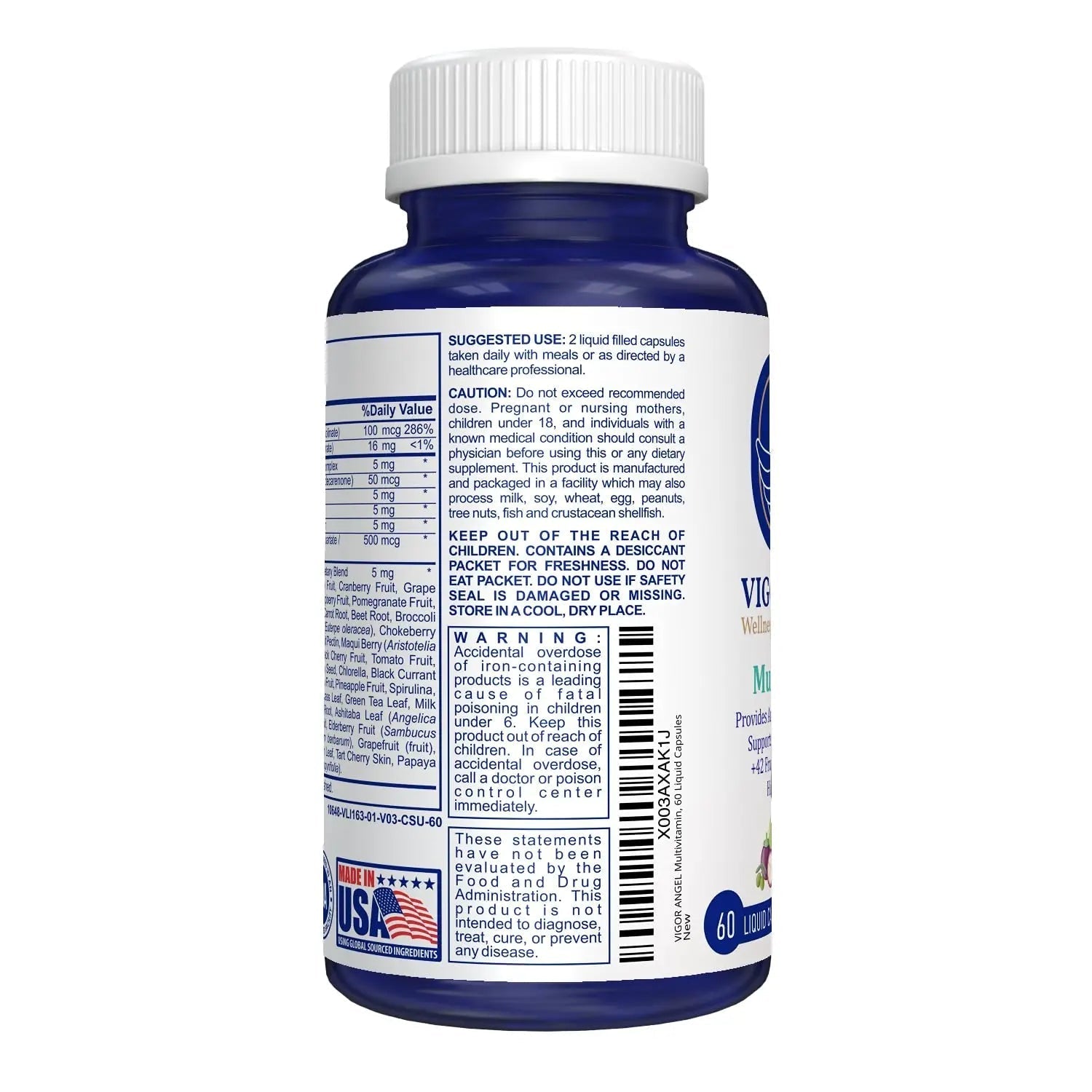 VIGOR ANGEL Multivitamin, 60 Liquid Capsules VIGOR ANGELBuy Supplements Australia