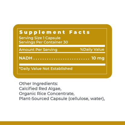 Premier Research Labs NADH - NADH Supplement, NAD Supplement for Men & Women, Nicotinamide Adenine Dinucleotide, Cell Regenerator, Respiratory Support - 30 Vegetarian Capsules Premier Research LabsBuy Supplements Australia