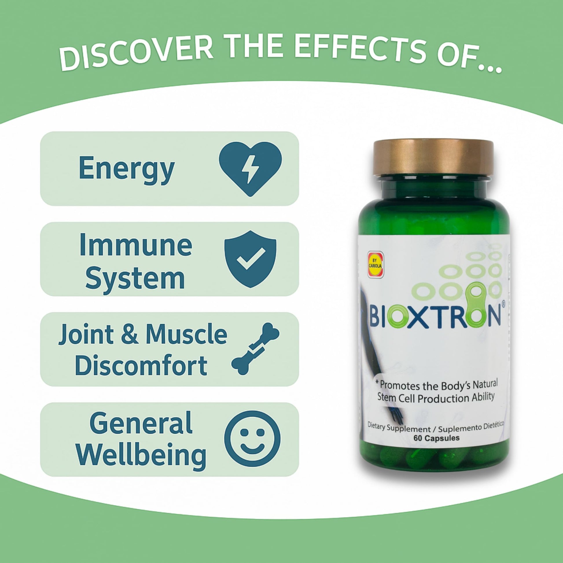 Bioxtron Natural AFA Stem Cell Supplement - Joint Support & Muscle Pain - Immune System Support - Support Energy Levels - Natural Blue Green Algae Spirulina - Pack of 2-120 Caps BioxtronBuy Supplements Australia