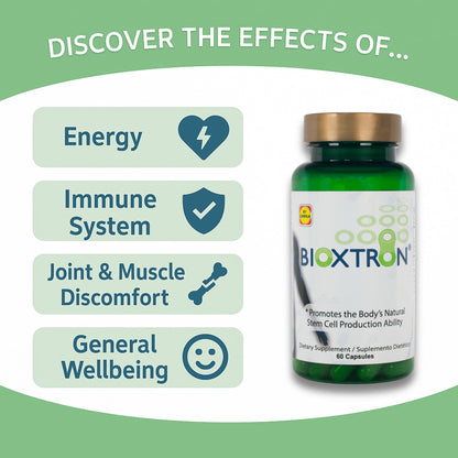 Bioxtron Natural AFA Stem Cell Supplement - Joint Support & Muscle Pain - Immune System Support - Support Energy Levels - Natural Blue Green Algae Spirulina - Pack of 2-120 Caps BioxtronBuy Supplements Australia