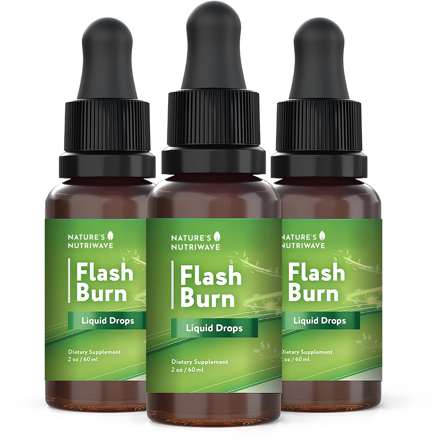 Flash Burn – Natural Plant-Based Liquid Supplement with Maca, Grape Seed, Green Tea & Ginseng – Made in USA, Non-GMO, Gluten-Free, Dairy-Free, Vegetarian - 2 Fl Oz (40 mL), 3 Month Supply Nature’s NutriWaveBuy Supplements Australia