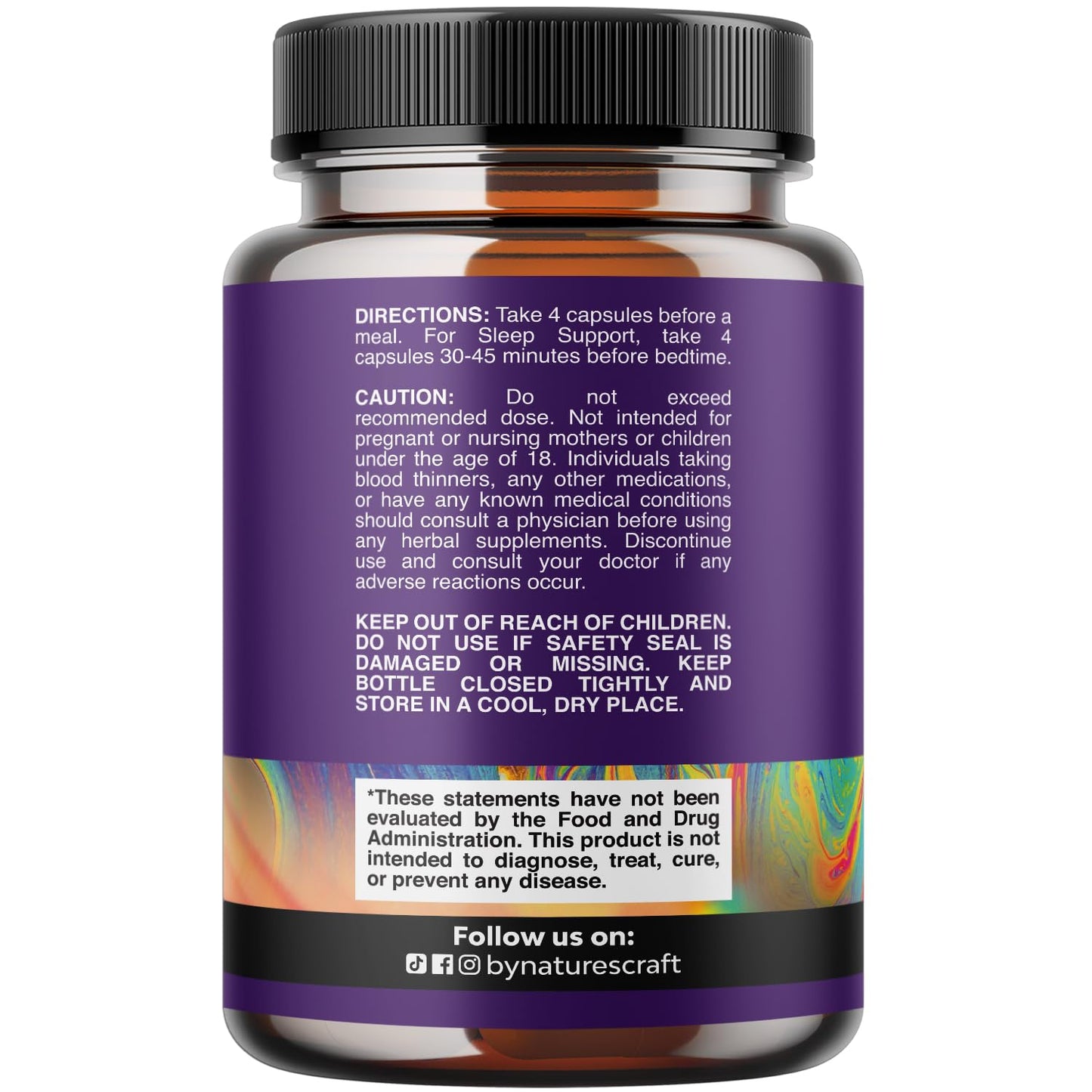 Pure Magnesium Glycinate Supplement 500mg - Magnesium for Sleep and Rest Capsules for Men & Women - Unflavored Vegan High Absorption Pills for Relaxation Support - 120 Count Natures CraftBuy Supplements Australia