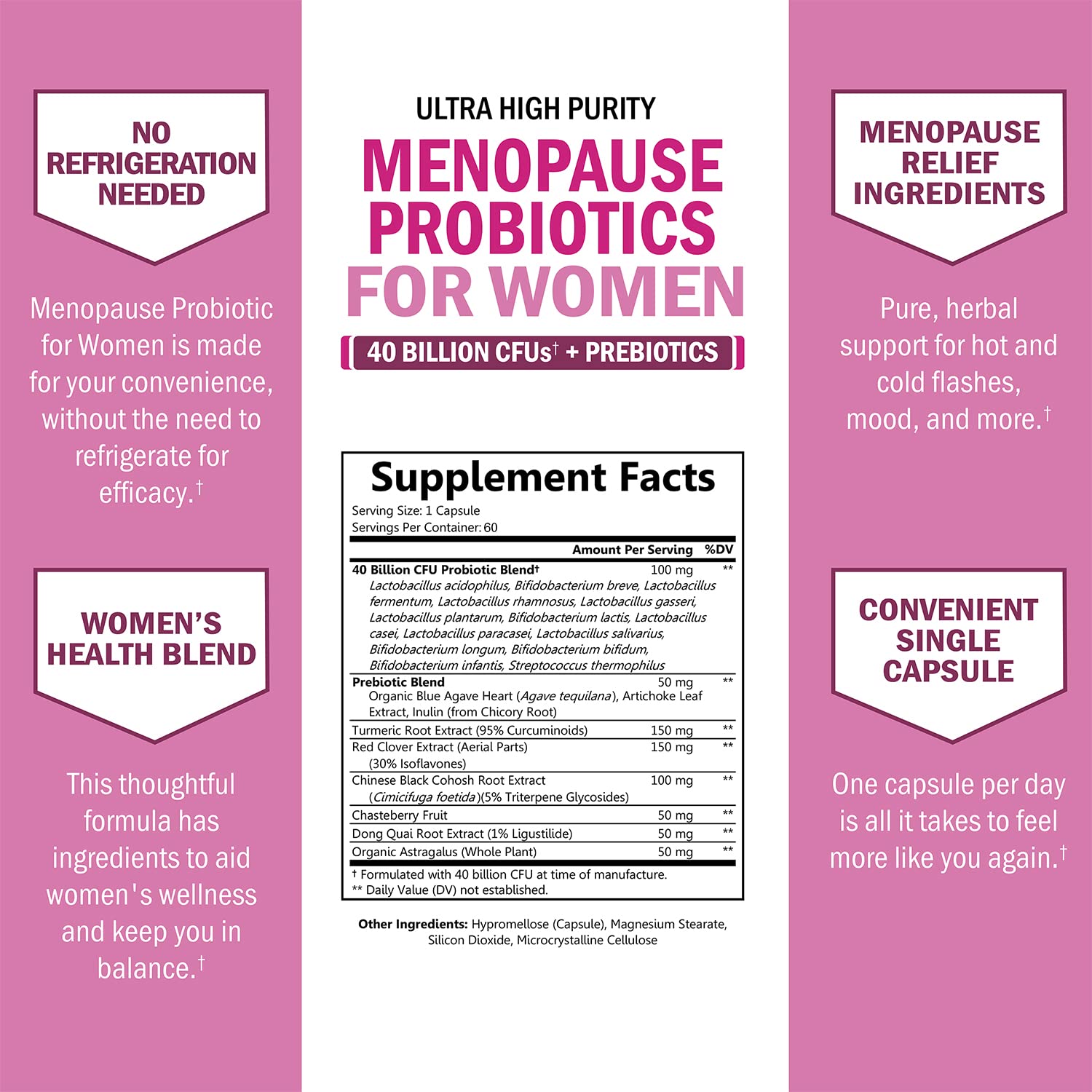 Menopause Support Probiotics for Women - Unique Menopause Relief for Hot Flashes BioSchwartzBuy Supplements Australia
