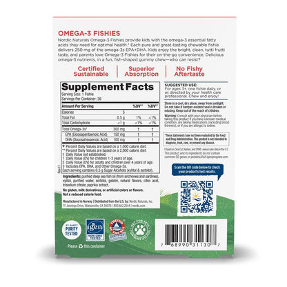 Nordic Naturals Nordic Omega-3 Fishies, Tutti Frutti - 36 Fishies - 300 mg Total Omega-3s with EPA & DHA - Healthy Brain, Mood, Vision & Immune System - Non-GMO - 36 Servings Nordic NaturalsBuy Supplements Australia