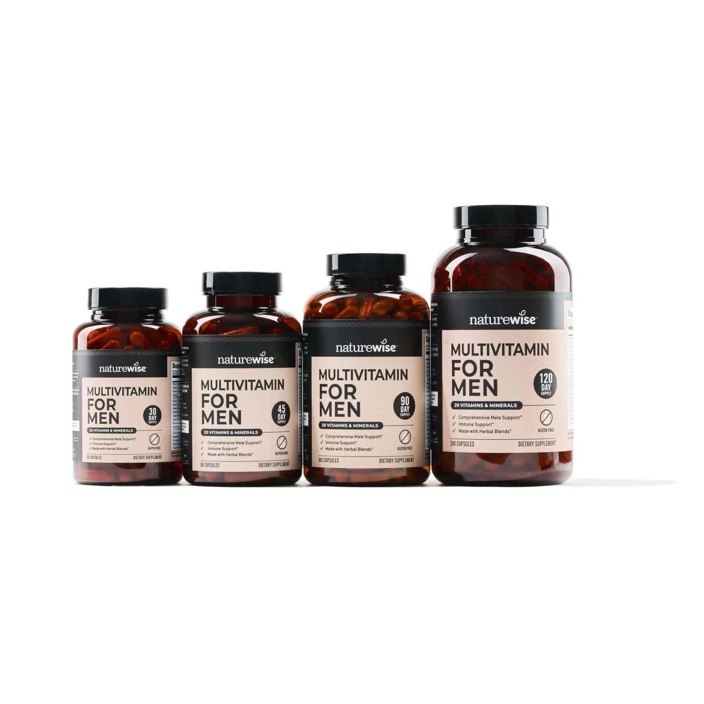 NatureWise Multivitamin for Men - Daily Male Support - Minerals & Herbs for Energy, Performance, Immunity - with Vitamin A, C, D, B-Complex NatureWiseBuy Supplements Australia