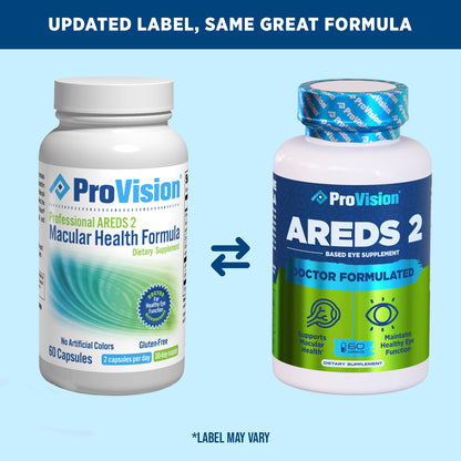 Provision AREDS 2 Eye Vitamins - Enhance Vision Supplements - Lutein Zeaxanthin Vision Complex - 60 Eye Supplement Capsules ProVisionBuy Supplements Australia