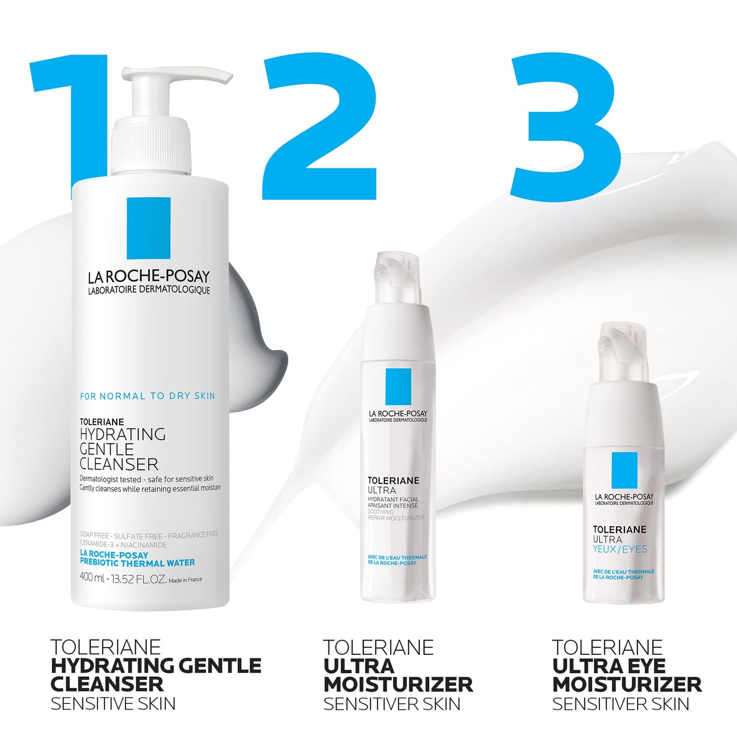 La Roche-Posay Toleriane Dermallergo Eye Cream Soothing Repair Moisturizer, Soothes and Comforts Sensitive Skin