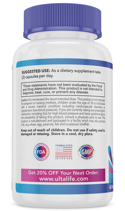 ULTALIFE Blood Pressure Supplements - Advanced Blood Pressure Supplement Complex ULTALIFEBuy Supplements Australia