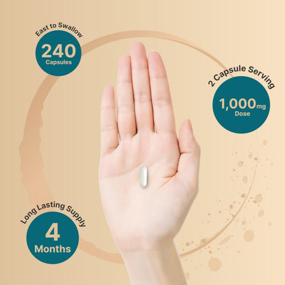 NatureBell Magnesium Glycinate Supplement 1,000mg | 500mg Per Capsule, 240 Pills NatureBellBuy Supplements Australia