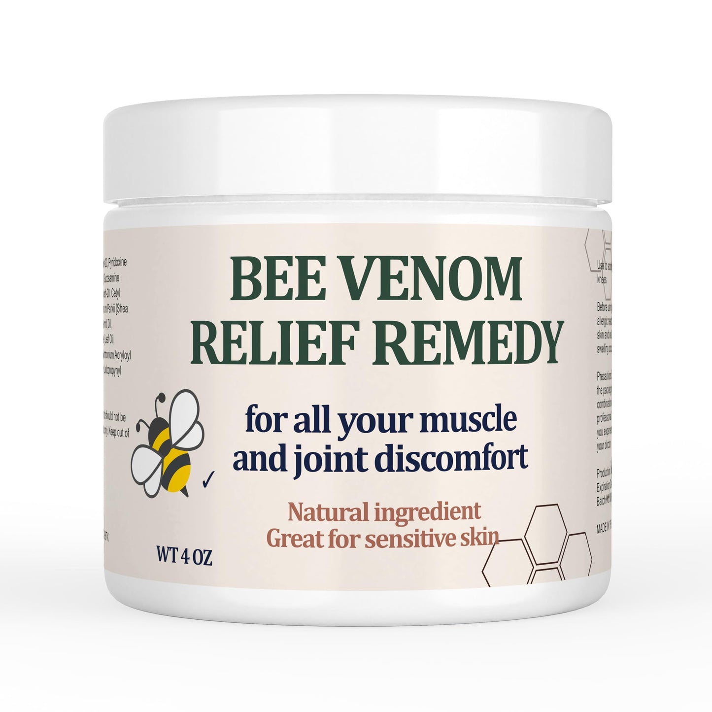 Natural Organic Bee Venom Muscle & Joint Cream, Extra Effective Muscle & Joint Care, for Neck, Hand, Feet, Knee, Muscles, Shoulder, Wrist, Elbow, Ankle, Foot Aches, Arnica, Vitamin B6 KOKOMAANEBuy Supplements Australia