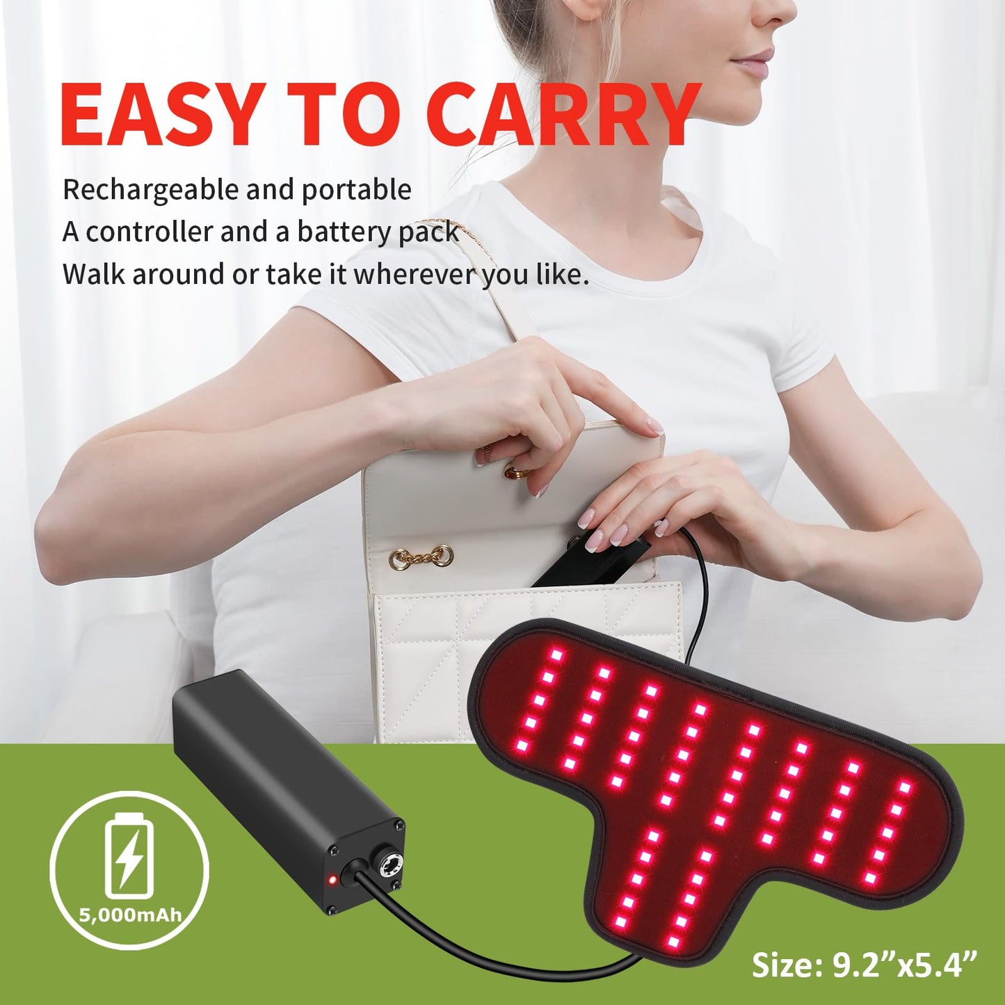 Rechargeable Red Light Therapy Neck Shoulder, Infrared Light Therapy for Body Pain Relief, Portable Red Light EnjoYieldBuy Supplements Australia