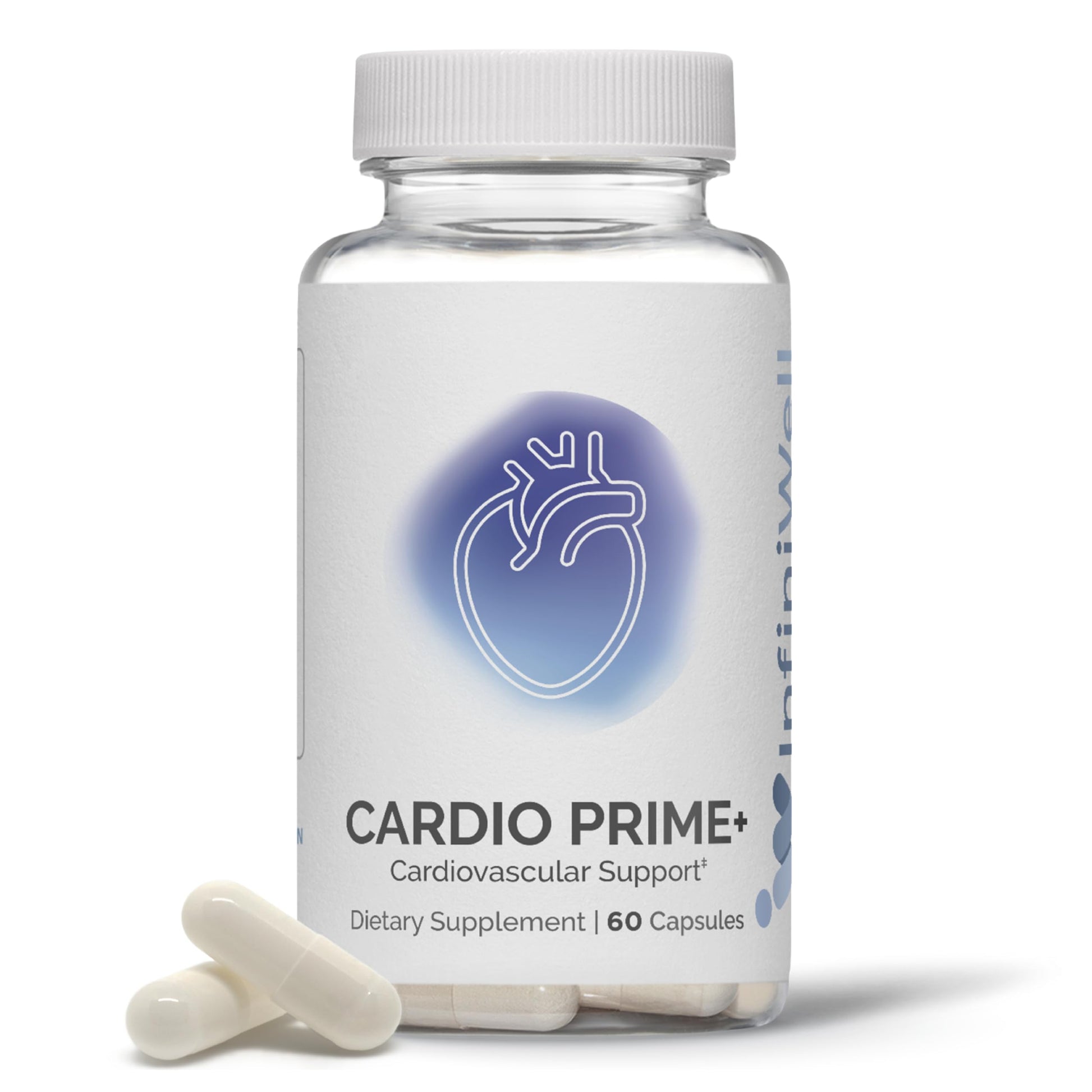 InfiniWell InfinWell Cardio Prime+ Heart Health Supplements - Antioxidants & Innovative Peptides for Cardiometabolic Health - NAD3 & Nattokinase for A Healthy Heart & Metabolic Balance (60 Capsules) InfiniWellBuy Supplements Australia