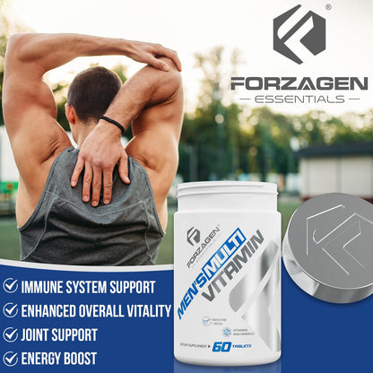 Forzagen Essentials Men's Multivitamin with Creatine and BCAA, Complete Vitamin and Mineral Complex, 60 Tablets ForzagenBuy Supplements Australia