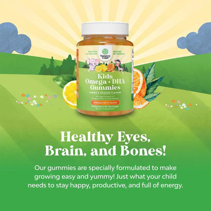 Bundle of Plant Based Kids Multivitamin Gummies with Vitamins A C D3 E B Zinc and DHA Omega 3 Gummies with Vegetarian 6 9 for Vision Brain Immunity Support Natures CraftBuy Supplements Australia