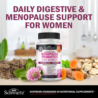 Menopause Support Probiotics for Women - Unique Menopause Relief for Hot Flashes BioSchwartzBuy Supplements Australia