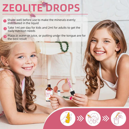 Geeoasis Zeolite Detox for Kids & Adults, 300 mg Zeolite Clinoptilolite Liquid with Vitamin B12 & D3, Vitamin C & Zinc Gluconate, Immune Support & Gut Health, Natural Strawberry Flavor, 2 Fl Oz GeeoasisBuy Supplements Australia