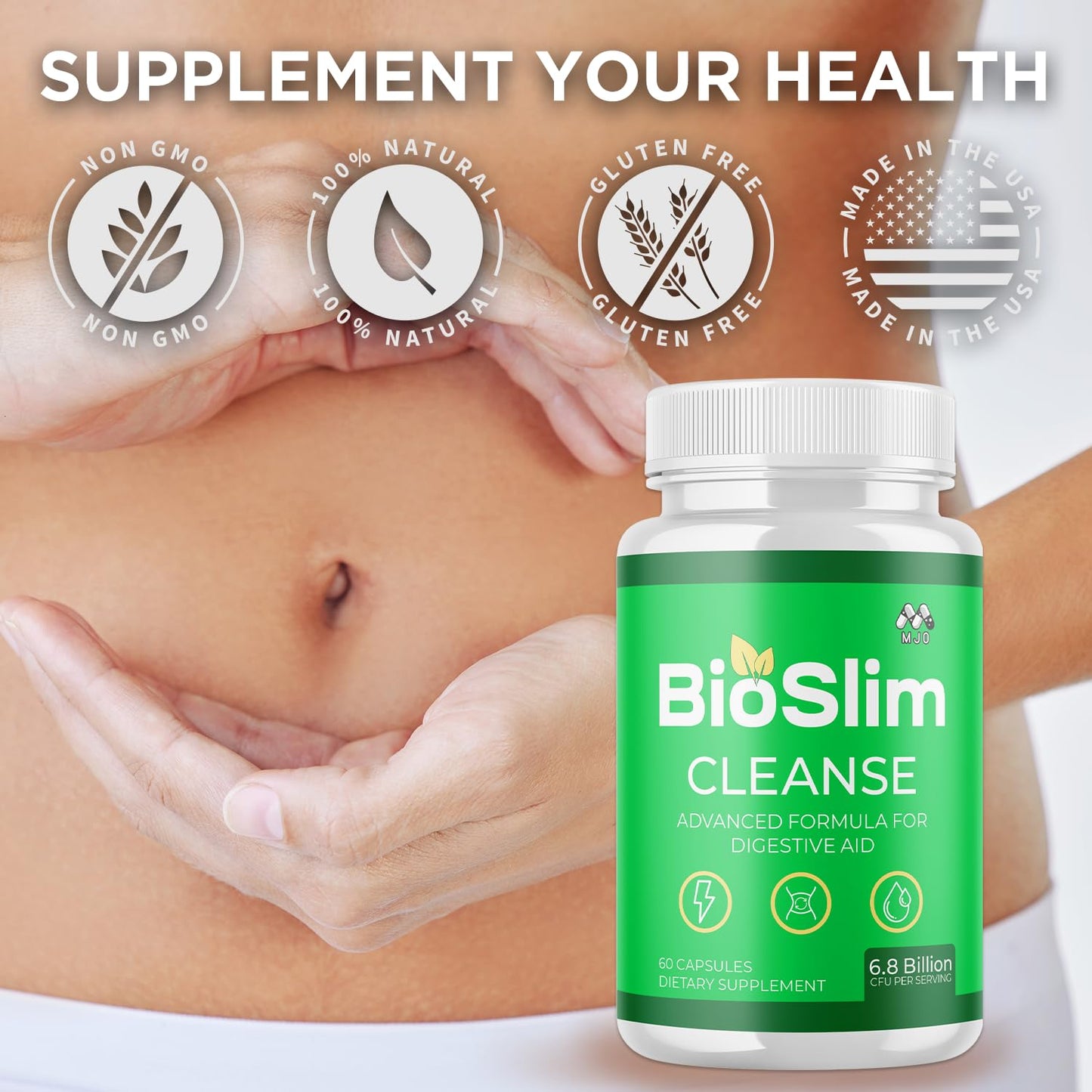(3 Pack) Bioslim Cleanse Capsules, Official Bioslim Cleanse Supplement Pills with All Natural Ingredients, Advanced Active Health Lifestyle Formula with Premium Vitamins for Women & Men (180 Capsules) MJOBuy Supplements Australia