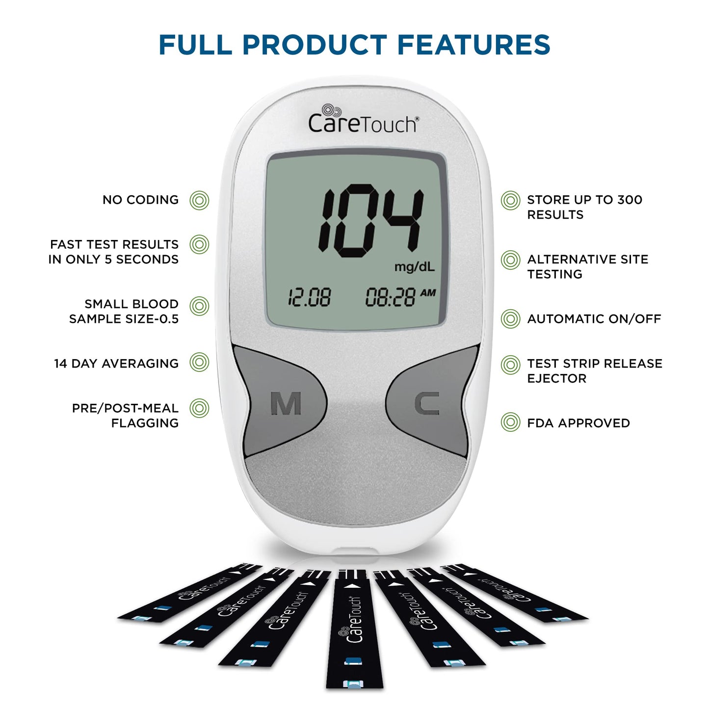Care Touch Blood Glucose Meter Kit - Diabetes Testing Kit with Glucometer Care TouchBuy Supplements Australia