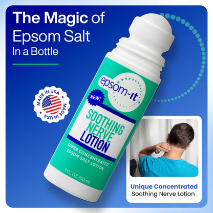 Epsom-It Soothing Nerve Lotion - Roll On Epsom Salt Magnesium Lotion, Topical Magnesium Cream with Capsaicin & Arnica for Tired Muscles and Sleep, 3oz EPSOM-ITBuy Supplements Australia