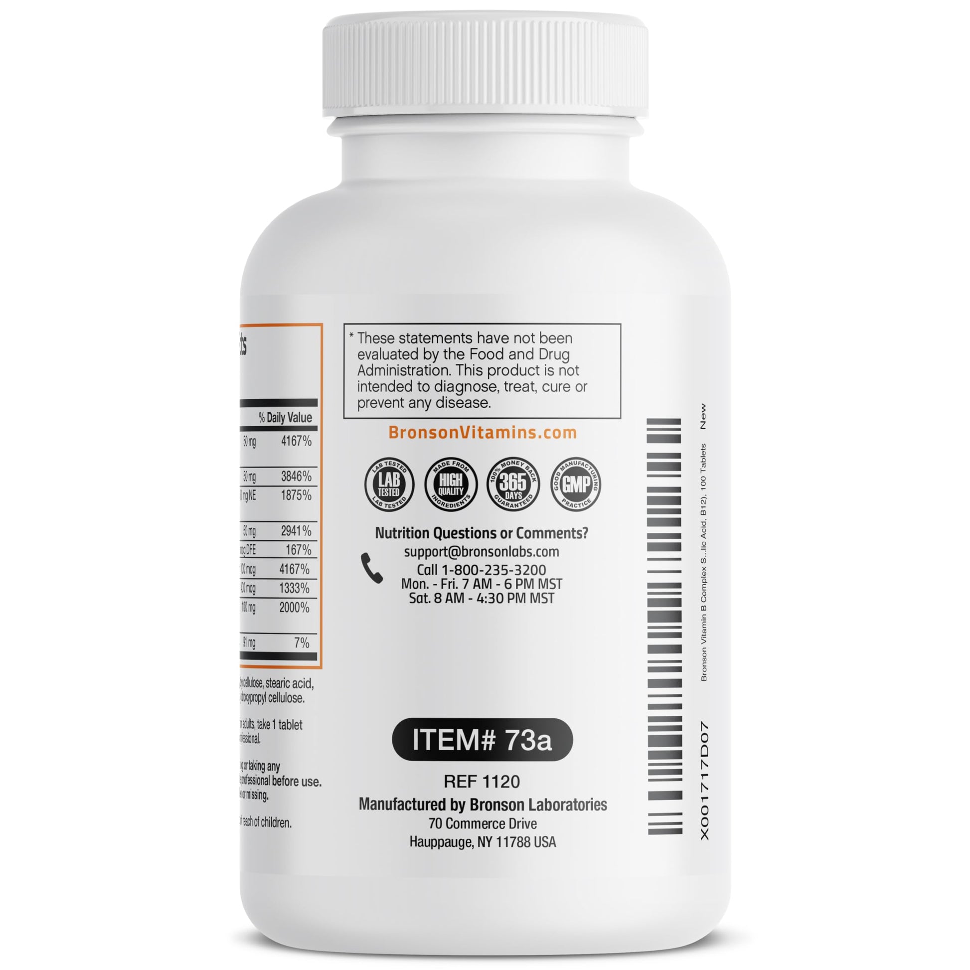 Bronson Super B Vitamin B Complex Sustained Slow Release Vitamin B1, B2, B3, B6, B9 BronsonBuy Supplements Australia