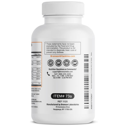 Bronson Super B Vitamin B Complex Sustained Slow Release Vitamin B1, B2, B3, B6, B9 BronsonBuy Supplements Australia